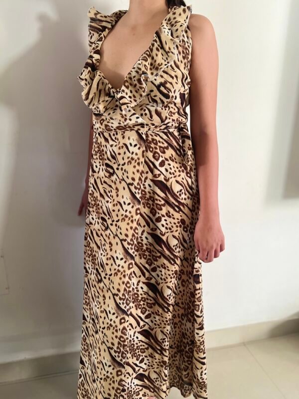 Vestido Largo Animal Print